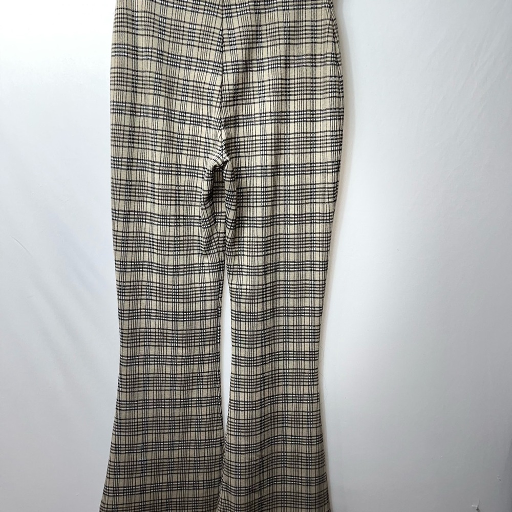 Plaid Boot Cut Flare Pants